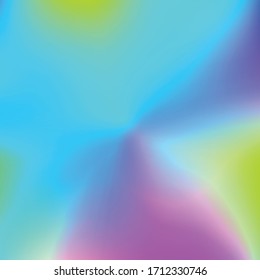 Holographic Vector Background. Iridescent Foil. Glitch Hologram. Pastel neon rainbow. Ultraviolet metallic paper. Template for presentation. Cover to web design. Abstract colorful gradient.