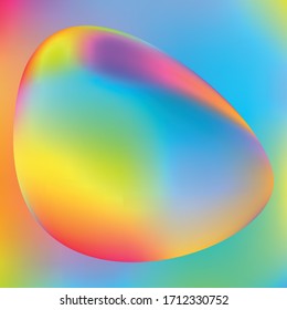 Fondo del vector holográfico. Aceite irlandés. Holograma. Arcoiris de neón pastel. Papel metálico ultravioleta. Plantilla para presentación. Cubierta para diseño web. Gradiente colorido abstracto.