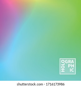 Fondo del vector holográfico. Aceite irlandés. Holograma. Arcoiris de neón pastel. Papel metálico ultravioleta. Plantilla para presentación. Cubierta para diseño web. Gradiente colorido abstracto.