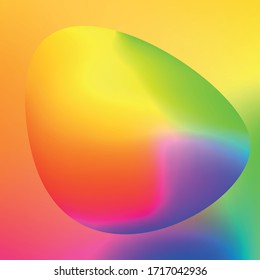 Holographic Vector Background. Iridescent Foil. Glitch Hologram. Pastel neon rainbow. Ultraviolet metallic paper. Template for presentation. Cover to web design. Abstract colorful gradient.