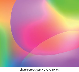 Fondo del vector holográfico. Aceite irlandés. Holograma. Arcoiris de neón pastel. Papel metálico ultravioleta. Plantilla para presentación. Cubierta para diseño web. Gradiente colorido abstracto.