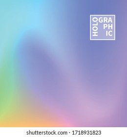 Fondo del vector holográfico. Aceite irlandés. Holograma. Arcoiris de neón pastel. Papel metálico ultravioleta. Plantilla para presentación. Cubierta para diseño web. Gradiente colorido abstracto.