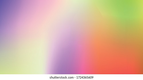 Holographic Vector Background. Iridescent Foil. Glitch Hologram. Pastel neon rainbow. Ultraviolet metallic paper. Template for presentation. Cover to web design. Abstract colorful gradient.