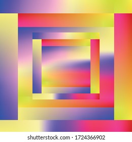 Holographic Vector Background. Iridescent Foil. Glitch Hologram. Pastel neon rainbow. Ultraviolet metallic paper. Template for presentation. Cover to web design. Abstract colorful gradient.