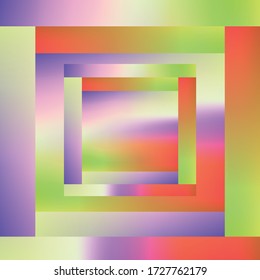 Fondo del vector holográfico. Aceite irlandés. Holograma brillante. Arcoiris de neón pastel. Papel metálico ultravioleta. Plantilla para presentación. Cubierta al diseño web. Gradiente colorido abstracto.