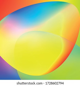 Holographic Vector Background. Iridescent Foil. Glitch Hologram. Pastel neon rainbow. Ultraviolet metallic paper. Template for presentation. Cover to web design. Abstract colorful gradient.