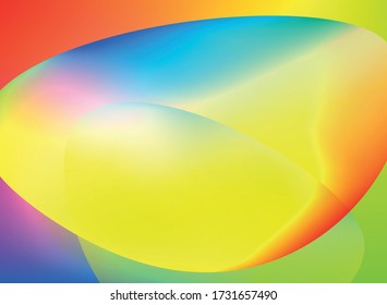 Fondo del vector holográfico. Aceite irlandés. Holograma brillante. Arcoiris de neón pastel. Papel metálico ultravioleta. Plantilla para presentación. Cubierta al diseño web. Gradiente colorido abstracto.