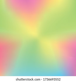 Fondo del vector holográfico. Aceite irlandés. Holograma brillante. Arcoiris de neón pastel. Papel metálico ultravioleta. Plantilla para presentación. Cubierta al diseño web. Gradiente colorido abstracto.
