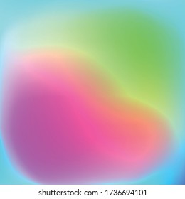 Holographic Vector Background. Iridescent Foil. Glitch Hologram. Pastel neon rainbow. Ultraviolet metallic paper. Template for presentation. Cover to web design. Abstract colorful gradient.