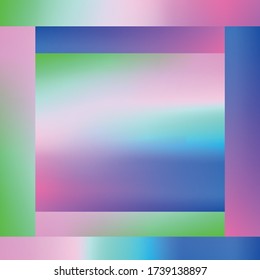 Fondo del vector holográfico. Aceite irlandés. Holograma brillante. Arcoiris de neón pastel. Papel metálico ultravioleta. Plantilla para presentación. Cubierta al diseño web. Gradiente colorido abstracto.