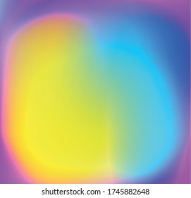 Fondo del vector holográfico. Aceite irlandés. Holograma brillante. Arcoiris de neón pastel. Papel metálico ultravioleta. Plantilla para presentación. Cubierta al diseño web. Gradiente colorido abstracto.