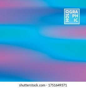 Fondo del vector holográfico. Aceite irlandés. Holograma brillante. Arcoiris de neón pastel. Papel metálico ultravioleta. Plantilla para presentación. Cubierta al diseño web. Gradiente colorido abstracto.