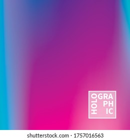 Fondo del vector holográfico. Aceite irlandés. Holograma brillante. Arcoiris de neón pastel. Papel metálico ultravioleta. Plantilla para presentación. Cubierta al diseño web. Gradiente colorido abstracto.
