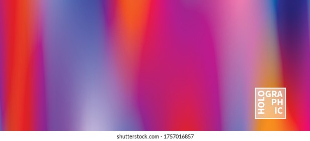 Fondo del vector holográfico. Aceite irlandés. Holograma brillante. Arcoiris de neón pastel. Papel metálico ultravioleta. Plantilla para presentación. Cubierta al diseño web. Gradiente colorido abstracto.