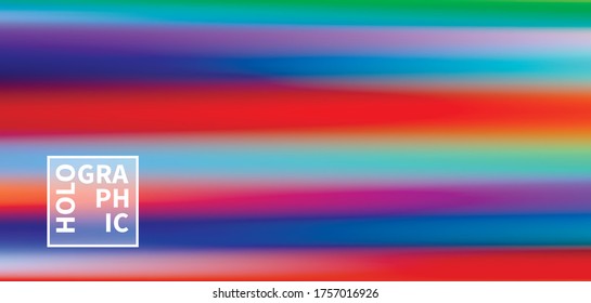 Fondo del vector holográfico. Aceite irlandés. Holograma brillante. Arcoiris de neón pastel. Papel metálico ultravioleta. Plantilla para presentación. Cubierta al diseño web. Gradiente colorido abstracto.