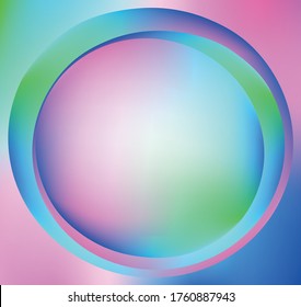 Holografischer Vektorhintergrund. Unberührte Folie. Glitch Hologram. Pastellneonregenbogen. Ultraviolettes metallisches Papier. Vorlage zur Präsentation. Cover to Web Design. Abstrakter Farbverlauf.