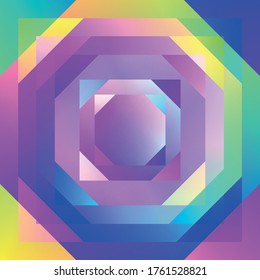 Fondo del vector holográfico. Aceite irlandés. Holograma brillante. Arcoiris de neón pastel. Papel metálico ultravioleta. Plantilla para presentación. Cubierta al diseño web. Gradiente colorido abstracto.