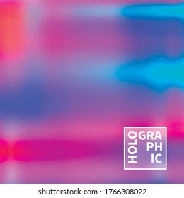 Fondo del vector holográfico. Aceite irlandés. Holograma brillante. Arcoiris de neón pastel. Papel metálico ultravioleta. Plantilla para presentación. Cubierta al diseño web. Gradiente colorido abstracto.