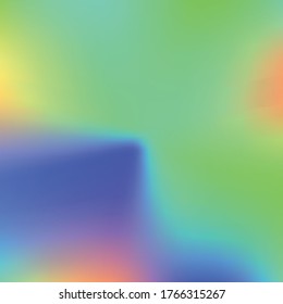 Holographic Vector Background. Iridescent Foil. Glitch Hologram. Pastel neon rainbow. Ultraviolet metallic paper. Template for presentation. Cover to web design. Abstract colorful gradient.
