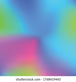 Fondo del vector holográfico. Aceite irlandés. Holograma brillante. Arcoiris de neón pastel. Papel metálico ultravioleta. Plantilla para presentación. Cubierta al diseño web. Gradiente colorido abstracto.