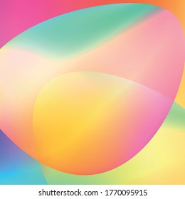 Holographic Vector Background. Iridescent Foil. Glitch Hologram. Pastel neon rainbow. Ultraviolet metallic paper. Template for presentation. Cover to web design. Abstract colorful gradient.