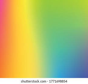 Holographic Vector Background. Iridescent Foil. Glitch Hologram. Pastel neon rainbow. Ultraviolet metallic paper. Template for presentation. Cover to web design. Abstract colorful gradient.