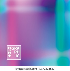 Fondo del vector holográfico. Aceite irlandés. Holograma brillante. Arcoiris de neón pastel. Papel metálico ultravioleta. Plantilla para presentación. Cubierta al diseño web. Gradiente colorido abstracto.