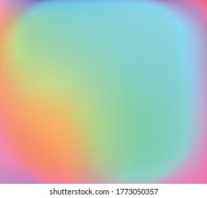 Fondo del vector holográfico. Aceite irlandés. Holograma brillante. Arcoiris de neón pastel. Papel metálico ultravioleta. Plantilla para presentación. Cubierta al diseño web. Gradiente colorido abstracto.