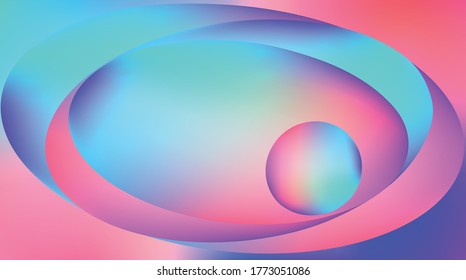 Holographic Vector Background. Iridescent Foil. Glitch Hologram. Pastel neon rainbow. Ultraviolet metallic paper. Template for presentation. Cover to web design. Abstract colorful gradient.