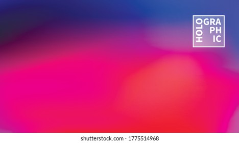 Holographic Vector Background. Iridescent Foil. Glitch Hologram. Pastel neon rainbow. Ultraviolet metallic paper. Template for presentation. Cover to web design. Abstract colorful gradient.