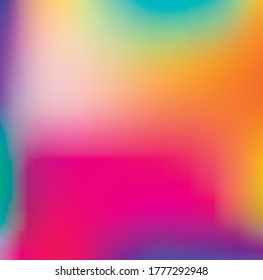 Fondo del vector holográfico. Aceite irlandés. Holograma brillante. Arcoiris de neón pastel. Papel metálico ultravioleta. Plantilla para presentación. Cubierta al diseño web. Gradiente colorido abstracto.