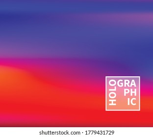 Fondo del vector holográfico. Aceite irlandés. Holograma brillante. Arcoiris de neón pastel. Papel metálico ultravioleta. Plantilla para presentación. Cubierta al diseño web. Gradiente colorido abstracto.