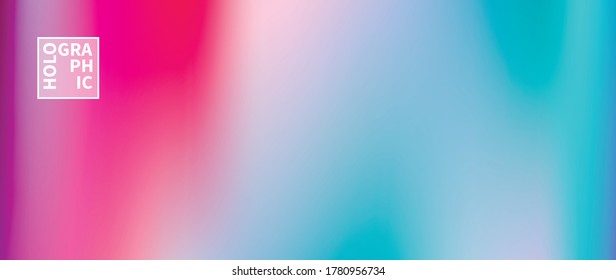 Fondo del vector holográfico. Aceite irlandés. Holograma brillante. Arcoiris de neón pastel. Papel metálico ultravioleta. Plantilla para presentación. Cubierta al diseño web. Gradiente colorido abstracto.