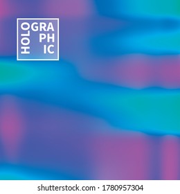 Fondo del vector holográfico. Aceite irlandés. Holograma brillante. Arcoiris de neón pastel. Papel metálico ultravioleta. Plantilla para presentación. Cubierta al diseño web. Gradiente colorido abstracto.