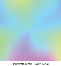Fondo del vector holográfico. Aceite irlandés. Holograma brillante. Arcoiris de neón pastel. Papel metálico ultravioleta. Plantilla para presentación. Cubierta al diseño web. Gradiente colorido abstracto.