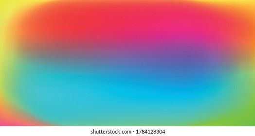 Fondo del vector holográfico. Aceite irlandés. Holograma brillante. Arcoiris de neón pastel. Papel metálico ultravioleta. Plantilla para presentación. Cubierta al diseño web. Gradiente colorido abstracto.