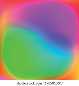 Fondo del vector holográfico. Aceite irlandés. Holograma brillante. Arcoiris de neón pastel. Papel metálico ultravioleta. Plantilla para presentación. Cubierta al diseño web. Gradiente colorido abstracto.
