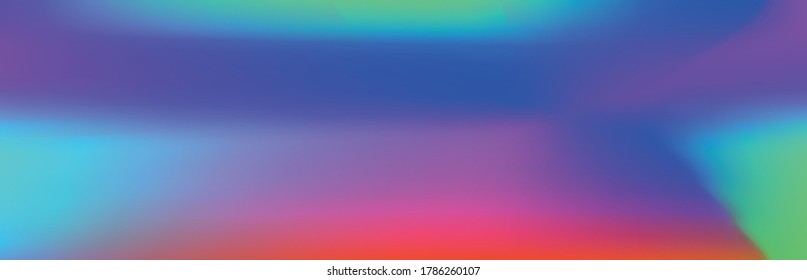 Holographic Vector Background. Iridescent Foil. Glitch Hologram. Pastel neon rainbow. Ultraviolet metallic paper. Template for presentation. Cover to web design. Abstract colorful gradient.