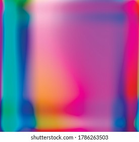 Holographic Vector Background. Iridescent Foil. Glitch Hologram. Pastel neon rainbow. Ultraviolet metallic paper. Template for presentation. Cover to web design. Abstract colorful gradient.