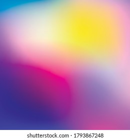 Fondo del vector holográfico. Aceite irlandés. Holograma brillante. Arcoiris de neón pastel. Papel metálico ultravioleta. Plantilla para presentación. Cubierta al diseño web. Gradiente colorido abstracto.