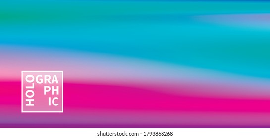 Fondo del vector holográfico. Aceite irlandés. Holograma brillante. Arcoiris de neón pastel. Papel metálico ultravioleta. Plantilla para presentación. Cubierta al diseño web. Gradiente colorido abstracto.