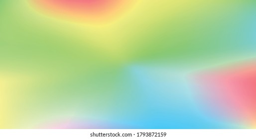 Holographic Vector Background. Iridescent Foil. Glitch Hologram. Pastel neon rainbow. Ultraviolet metallic paper. Template for presentation. Cover to web design. Abstract colorful gradient.