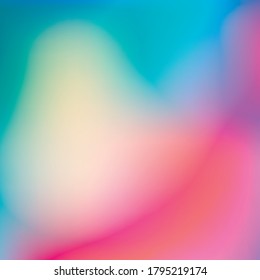 Holographic Vector Background. Iridescent Foil. Glitch Hologram. Pastel neon rainbow. Ultraviolet metallic paper. Template for presentation. Cover to web design. Abstract colorful gradient.