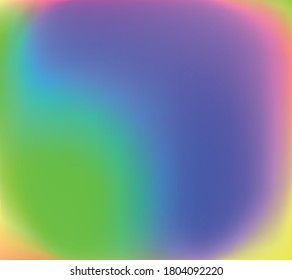 Holographic Vector Background. Iridescent Foil. Glitch Hologram. Pastel neon rainbow. Ultraviolet metallic paper. Template for presentation. Cover to web design. Abstract colorful gradient.