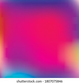 Holografischer Vektorhintergrund. Unberührte Folie. Glitch Hologram. Pastellneonregenbogen. Ultraviolettes metallisches Papier. Vorlage zur Präsentation. Cover to Web Design. Abstrakter Farbverlauf.
