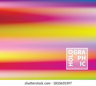 Fondo del vector holográfico. Aceite irlandés. Holograma brillante. Arcoiris de neón pastel. Papel metálico ultravioleta. Plantilla para presentación. Cubierta al diseño web. Gradiente colorido abstracto.
