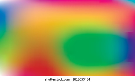 Holografischer Vektorhintergrund. Unberührte Folie. Glitch Hologram. Pastellneonregenbogen. Ultraviolettes metallisches Papier. Vorlage zur Präsentation. Cover to Web Design. Abstrakter Farbverlauf.