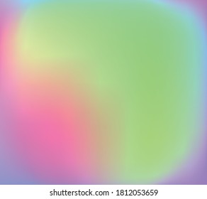 Holographic Vector Background. Iridescent Foil. Glitch Hologram. Pastel neon rainbow. Ultraviolet metallic paper. Template for presentation. Cover to web design. Abstract colorful gradient.