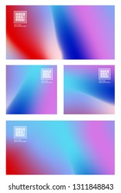 Holographic Vector Background SET. Glitch foil Hologram. Pastel neon rainbow. Ultraviolet metallic paper. Template for presentation. Cover to web design. Abstract colorful gradient. - Vector