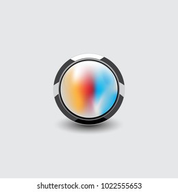 Holographic vector color button set. Pastel smooth textures. Modern vector background for web design or printed products.